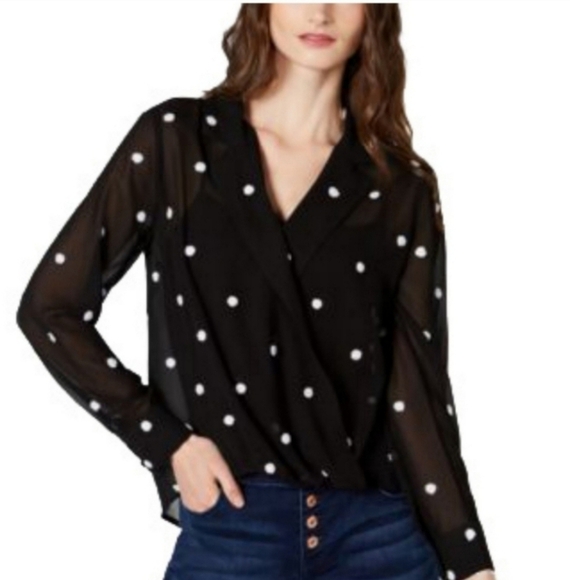 International concepts sheer polka dot blouse 2x - Picture 1 of 4